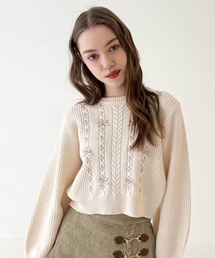 F i.n.t | フロントはしごプチリボンニットプルオーバー(ニット/セーター)
