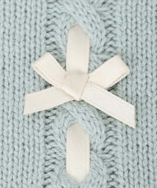 F i.n.t（フィント）の「フロントはしごプチリボンニットプルオーバー/fint フィント（ニット/セーター・レディース・ミント/アイボリー・FREE）」の17枚目の写真