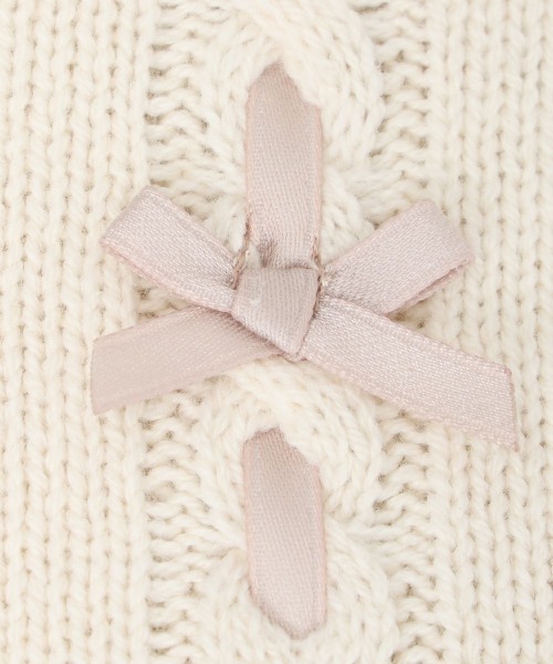 F i.n.t（フィント）の「フロントはしごプチリボンニットプルオーバー/fint フィント（ニット/セーター・レディース・ミント/アイボリー・FREE）」の18枚目の写真