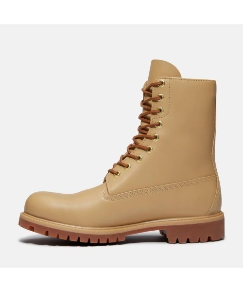 Timberland(ティンバーランド)の「Timberland Premium 8-Inch Waterproof Boots(ティンバーランド プレミアム 8インチ ウォータープルーフ ブーツ)(ブーツ・メンズ・ライトベージュ・25cm/25.5cm/26cm/26.5cm/27cm/27.5cm/28cm/28.5cm/29cm)」の3枚目の写真