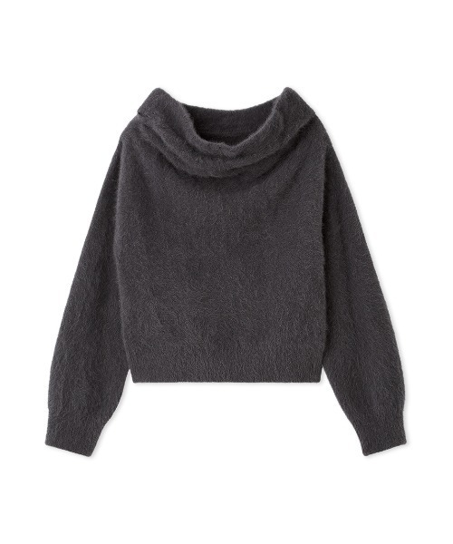 SNIDEL（スナイデル）の「【HIGH QUALITY】フォックスカシミヤオフショルプルオーバー（ニット/セーター・レディース・ダークグレー/ピンク/アイボリー・F）」の21枚目の写真