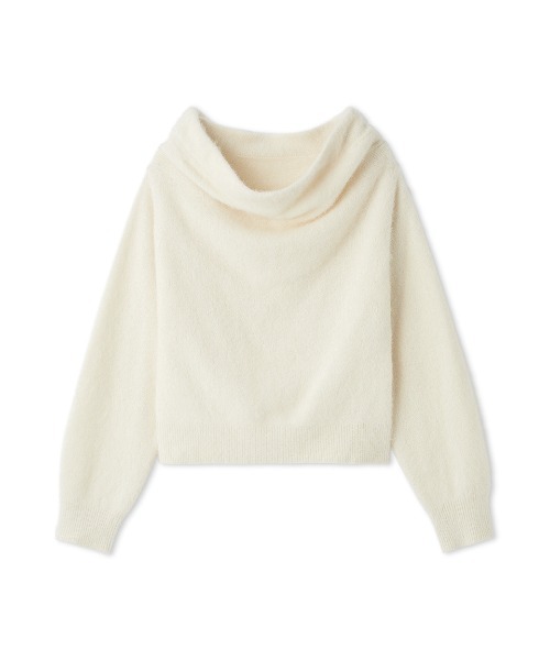 SNIDEL（スナイデル）の「【HIGH QUALITY】フォックスカシミヤオフショルプルオーバー（ニット/セーター・レディース・ダークグレー/ピンク/アイボリー・F）」の19枚目の写真