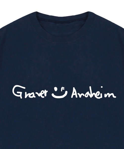GRAVER（グレーバー）の「[ユニセックス] ドローイングロゴ ドローイングスマイル 半袖Tシャツ_ネイビー（Tシャツ/カットソー・レディース・ネイビー・SMALL/MEDIUM/LARGE/X-LARGE）」の3枚目の写真