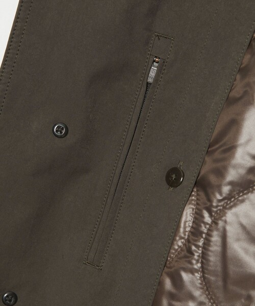 UNITED ARROWS（ユナイテッドアローズ）の「ピーチツイル バルマカーンコート 撥水（ステンカラーコート・メンズ・ダークブラウン/ブラック・XL/L/M/S）」の16枚目の写真