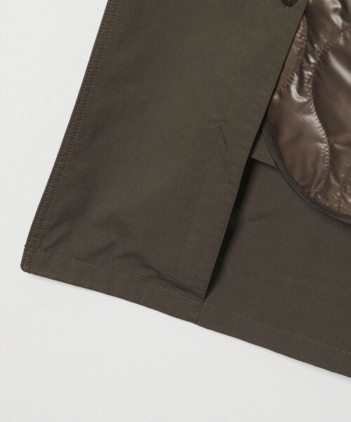 UNITED ARROWS（ユナイテッドアローズ）の「ピーチツイル バルマカーンコート 撥水（ステンカラーコート・メンズ・ダークブラウン/ブラック・XL/L/M/S）」の15枚目の写真