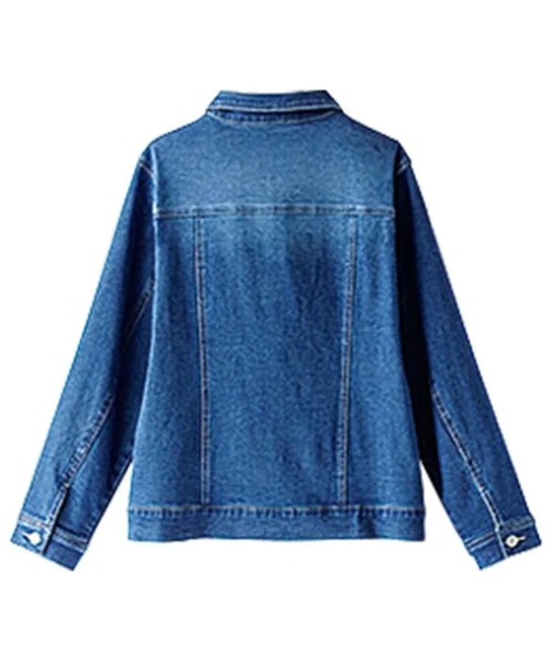 BELLUNA PLUS(ベルーナ)の「ビジュー付デニムジャケット(テーラードジャケット・レディース・ブルー・X-LARGE/LARGE/MEDIUM)」の5枚目の写真