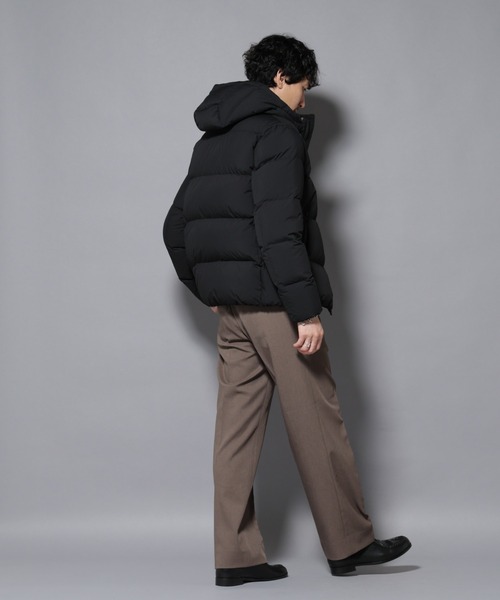 NANO universe（ナノユニバース）の「anewdown(R)フルダルステッチフーデット撥水ダウン（ダウンジャケット/コート・メンズ・ブラック/ライトベージュ/ネイビー・M/S/L）」の21枚目の写真