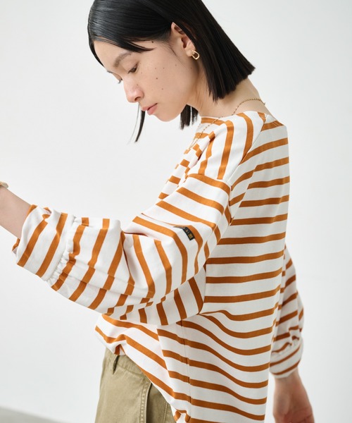kha:ki（カーキ）の「「KHA:KI / カーキ」ツイストカフス バスクシャツ（Tシャツ/カットソー・レディース・ブルー/アイボリー/ホワイト/ホワイト系その他・1）」の4枚目の写真