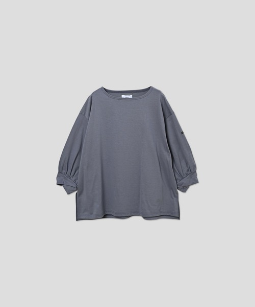 kha:ki（カーキ）の「「KHA:KI / カーキ」ツイストカフス バスクシャツ（Tシャツ/カットソー・レディース・ブルー/アイボリー/ホワイト・1）」の3枚目の写真