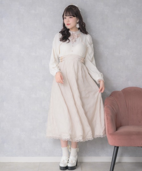ROJITA（ロジータ）の「シアーフレアドッキングロングワンピース（ワンピース・レディース・ブラック/グレー/ホワイト・FREE）」の19枚目の写真
