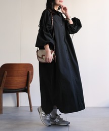 ap retro | ボリュームスリーブシャツワンピース(シャツワンピース)