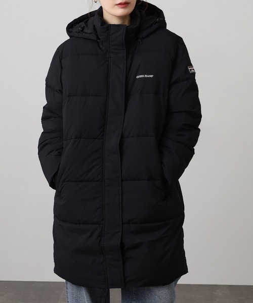 GUESS JEANS(ゲスジーンズ)の「GUESS JEANS パファー ロングジャケット(ダウンジャケット/コート・レディース・ブラック/オフホワイト・S/M/XS/L)」の9枚目の写真