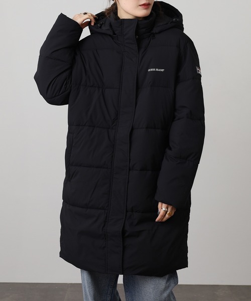 GUESS JEANS(ゲスジーンズ)の「GUESS JEANS パファー ロングジャケット(ダウンジャケット/コート・レディース・ブラック/オフホワイト・S/M/XS/L)」の13枚目の写真