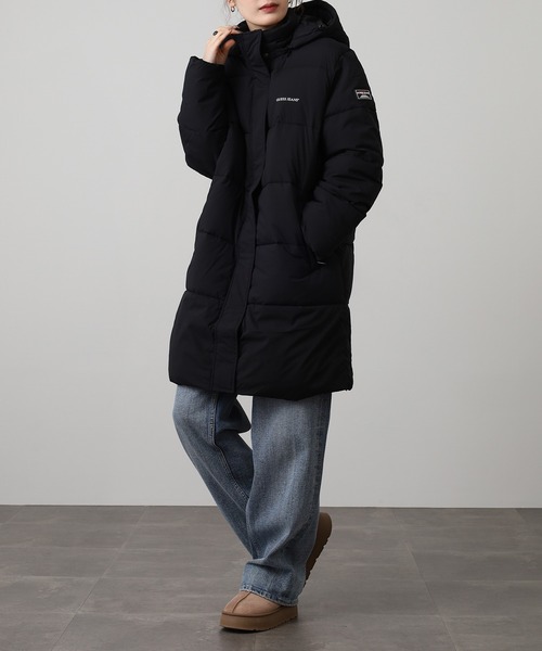 GUESS JEANS(ゲスジーンズ)の「GUESS JEANS パファー ロングジャケット(ダウンジャケット/コート・レディース・ブラック/オフホワイト・S/M/XS/L)」の15枚目の写真