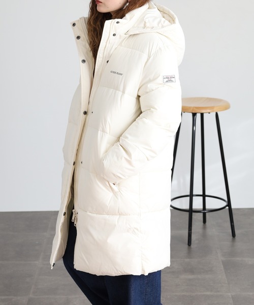 GUESS JEANS(ゲスジーンズ)の「GUESS JEANS パファー ロングジャケット(ダウンジャケット/コート・レディース・ブラック/オフホワイト・S/M/XS/L)」の11枚目の写真