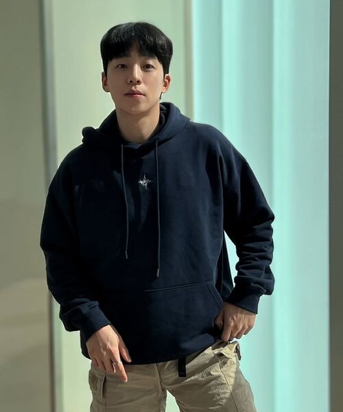 MASSNOUN(マスノウン)の「ツイッグロゴオーバーサイズフードパーカー MFFHD001-NV(パーカー・レディース・その他・MEDIUM/LARGE)」の18枚目の写真