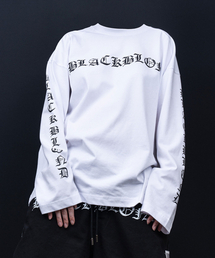 BLACK BLOND（ブラック ブロンド）の「ビビディ クラッシュドフェイツ 長袖Tシャツ (ホワイト)（Tシャツ/カットソー）」