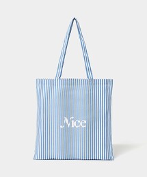 <NICE WEATHER>ストライプ シグネチャーロゴ トートバッグ