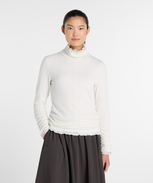 NEW BALANCE(ニューバランス)の「NB GREY カラーブロック長袖トップ(Tシャツ/カットソー・レディース・ブラック/オフホワイト・SMALL/MEDIUM/LARGE/X-LARGE)」の2枚目の写真