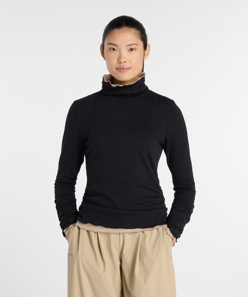 NEW BALANCE(ニューバランス)の「NB GREY カラーブロック長袖トップ(Tシャツ/カットソー・レディース・ブラック/オフホワイト・SMALL/MEDIUM/LARGE/X-LARGE)」の16枚目の写真