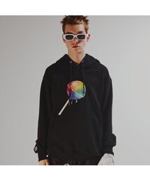 DYSFUNCT（ディスファンクト）の「TOO SWEET BUT CUTE HOODIE (BLACK/RAINBOW)（パーカー）」