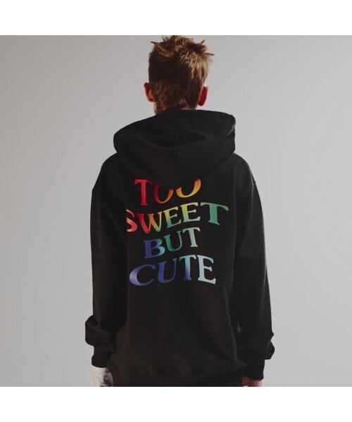 DYSFUNCT(ディスファンクト)の「TOO SWEET BUT CUTE HOODIE (BLACK/RAINBOW)(パーカー・レディース・その他・MEDIUM/LARGE)」の2枚目の写真