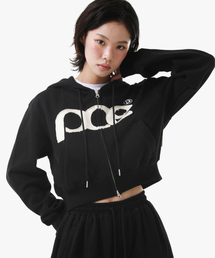 PIECEMAKER（ピースメーカー）の「[2TYPE] PCE APPLIQUE ZIP HOODIE (BLACK)（パーカー）」