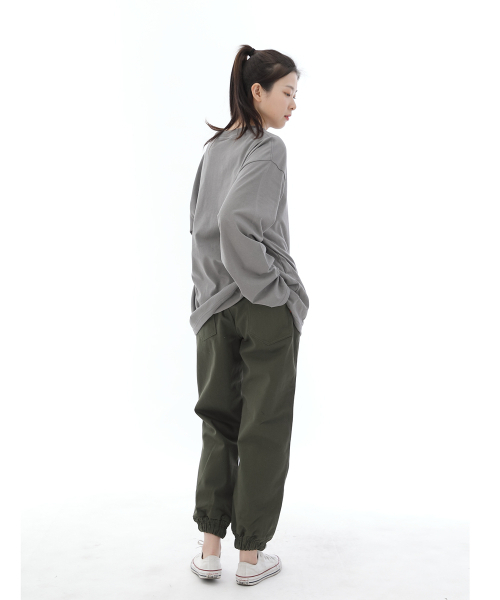 SAINTCREW(セントクルー)の「バックバタックポイントコーティングストラップジョガーパンツ BB-303J カーキ(スウェットパンツ・メンズ・その他・LARGE/MEDIUM/X-LARGE)」の2枚目の写真