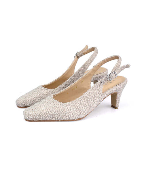 SHOEHI（シューハイ）の「ヘレン グリッターツイードヒール_H6012 (5カラー)（サンダル・レディース・スカイブルー/ブラック/Beige/LIME・22.5cm/23cm/23.5cm/24cm/24.5cm/25cm）」の2枚目の写真