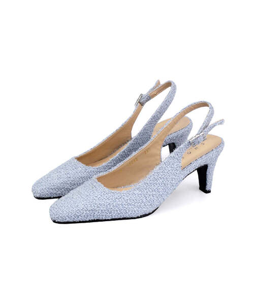 SHOEHI（シューハイ）の「ヘレン グリッターツイードヒール_H6012 (5カラー)（サンダル・レディース・スカイブルー/ブラック/Beige/LIME・22.5cm/23cm/23.5cm/24cm/24.5cm/25cm）」の4枚目の写真