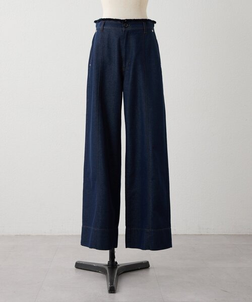 ear PAPILLONNER（イアパピヨネ）の「センターラインデニムパンツ【SUM1 STYLE】（デニムパンツ・レディース・インディゴブルー・FREE）」の13枚目の写真