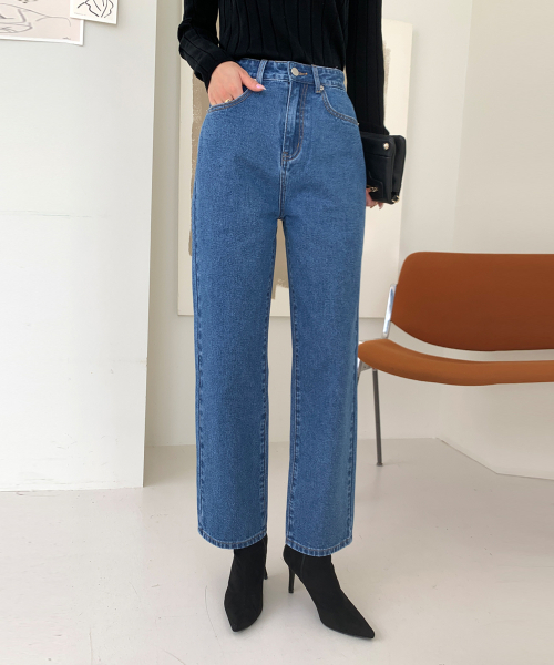 BBAEBBAE(ペッペ)の「ハイウエストセミバギーワイドデニムパンツ(デニムパンツ・レディース・ブルー・SMALL/MEDIUM/LARGE)」の2枚目の写真