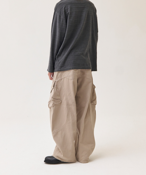 AKECII(アケシ)の「カービングウォッシュドコットンカーゴパンツ_ベージュ(その他パンツ・メンズ・その他・SMALL/MEDIUM/LARGE)」の7枚目の写真