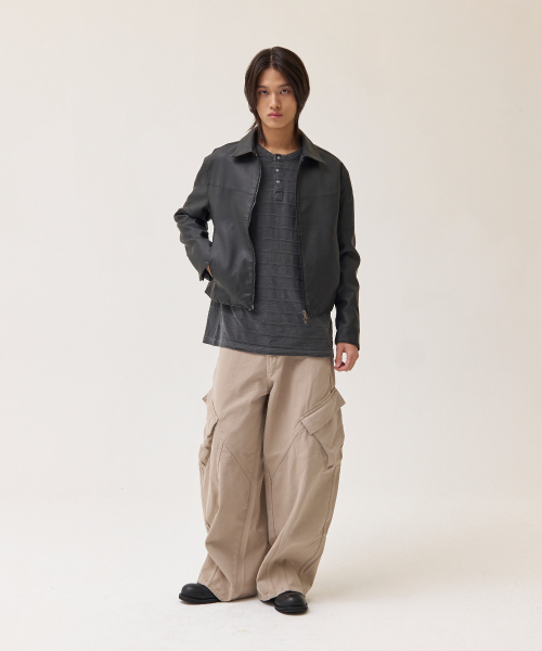 AKECII(アケシ)の「カービングウォッシュドコットンカーゴパンツ_ベージュ(その他パンツ・メンズ・その他・SMALL/MEDIUM/LARGE)」の8枚目の写真