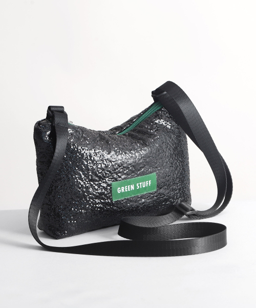 GREEN STUFF（グリーンスタッフ）の「handy bag Z1 - glitter black（メッセンジャーバッグ・レディース・その他・FREE）」の7枚目の写真