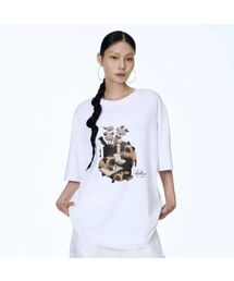 71TO96（チル ハナ トゥ グユク）の「Chaekgado Cat T-shirt (White)（Tシャツ/カットソー）」