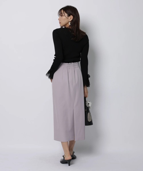 JUSGLITTY(ジャスグリッティー)の「レースカフスリブニット(ニット JUSGLITTY(ジャスグリッティー)の「レースカフスリブニット(ニット