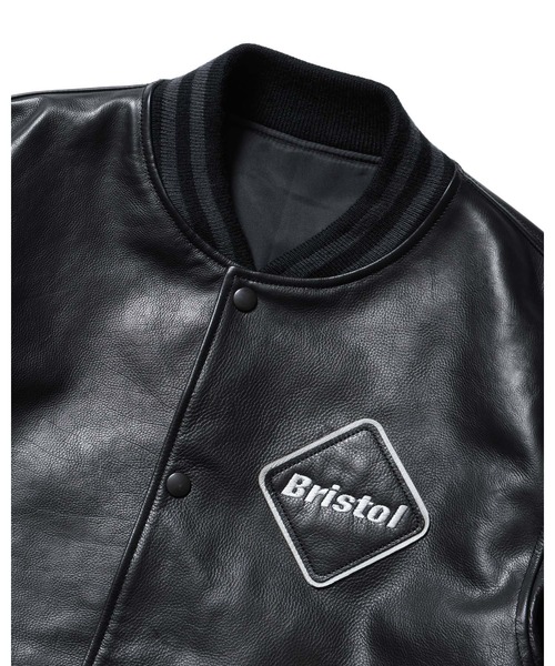 F.C.Real Bristol(エフシーレアルブリストル)の「LEATHER TEAM VARSITY BLOUSON(ブルゾン・メンズ・ブラック・SMALL/MEDIUM/LARGE/X-LARGE/XX-LARGE)」の6枚目の写真
