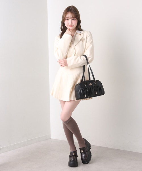 セール】【WEB限定】プレート付きプリーツミニスカート/セットアップ