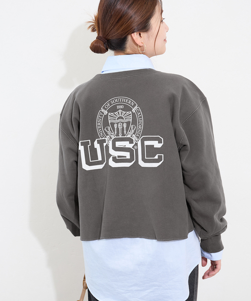 JOURNAL STANDARD（ジャーナルスタンダード）の「JS カレッジ クロップドスウェット（スウェット・レディース・ブラウン/グレー/ブラック系その他・FREE）」の11枚目の写真