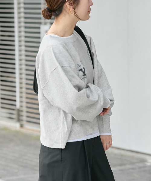 JOURNAL STANDARD（ジャーナルスタンダード）の「JS カレッジ クロップドスウェット（スウェット・レディース・ブラウン/グレー/ブラック系その他・FREE）」の16枚目の写真