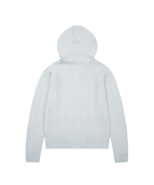 AAKAM（アーカム）の「Cable Knitted Zip-Up Hoodie (Gray)（ニット/セーター・レディース・その他・1/2）」の2枚目の写真
