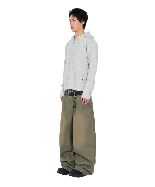 AAKAM（アーカム）の「Cable Knitted Zip-Up Hoodie (Gray)（ニット/セーター・レディース・その他・1/2）」の10枚目の写真