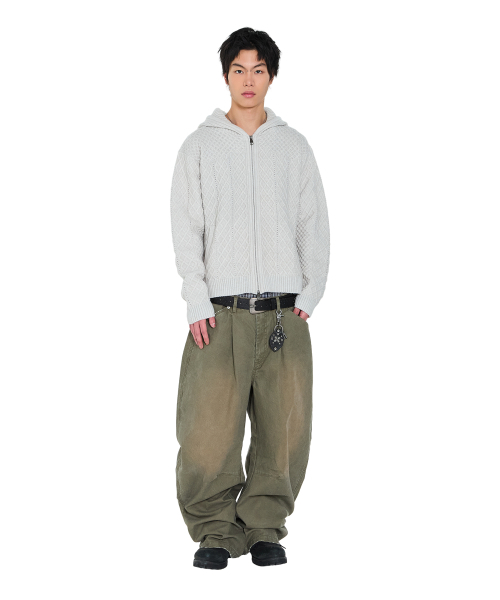 AAKAM（アーカム）の「Cable Knitted Zip-Up Hoodie (Gray)（ニット/セーター・レディース・その他・1/2）」の13枚目の写真