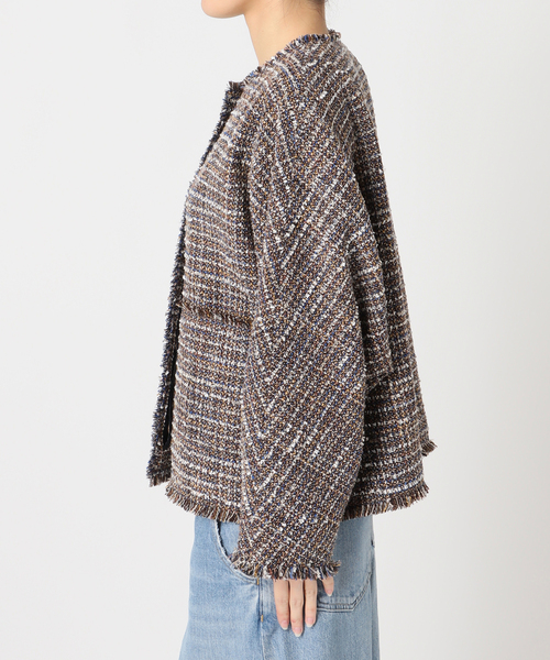 GIOLICATWEED ドルマンジャケット 2（ノーカラージャケット）｜journal