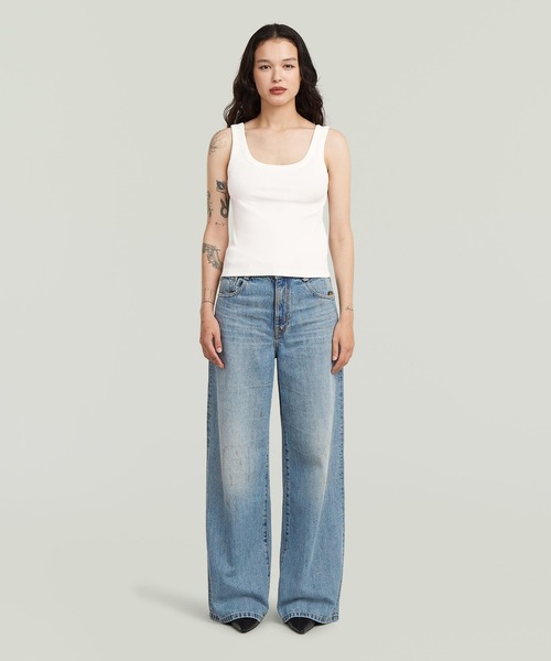 G-STAR（ジースター）の「Skater High Loose Jeans/ハイウエストワイドルーズジーンズ/L28（デニムパンツ・レディース・ライトブルー・25inch/26inch/27inch）」の3枚目の写真