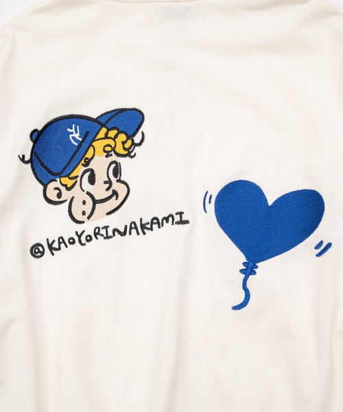 kaoyorinakami(カオヨリナカミ)の「face ballon ziphoodie / フェイスバルーンジップパーカー(パーカー・メンズ・ネイビー/ホワイト/チャコールグレー・X-LARGE/LARGE/MEDIUM/SMALL)」の21枚目の写真