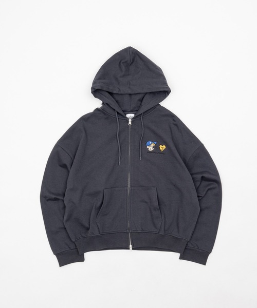 kaoyorinakami(カオヨリナカミ)の「face ballon ziphoodie / フェイスバルーンジップパーカー(パーカー・メンズ・ネイビー/ホワイト/チャコールグレー・X-LARGE/LARGE/MEDIUM/SMALL)」の4枚目の写真