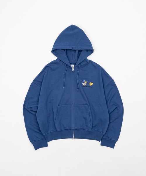 kaoyorinakami(カオヨリナカミ)の「face ballon ziphoodie / フェイスバルーンジップパーカー(パーカー・メンズ・ネイビー/ホワイト/チャコールグレー・X-LARGE/LARGE/MEDIUM/SMALL)」の8枚目の写真