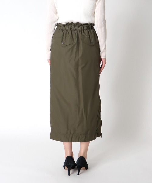 Jines（ジネス）の「サイドファスナープリーツスカート（スカート・レディース・ブラック/カーキ・38）」の5枚目の写真